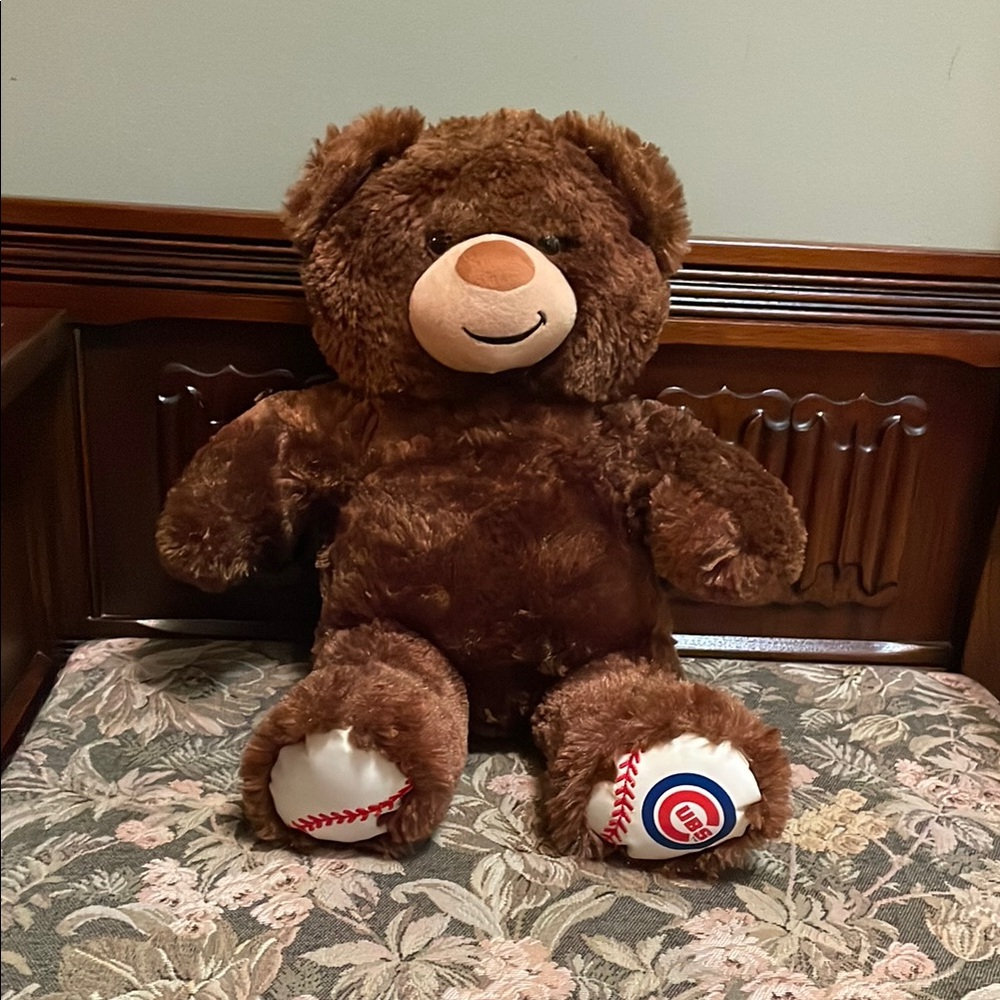 Chicago Cubs Build-A-Bear Brown and White Stuffed Teddy Bear